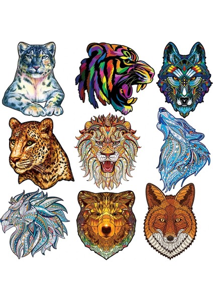 Hulı-16-A3 Stili Ahşap Hayvan Yapboz Leopar Tilki Kurt Aslan Kaplan Yapboz Kurulu Bebek Oyuncakları Yetişkinler Çocuklar Hediyeler Için Set Eğitici Oyunlar Oyuncaklar Yapboz (Yurt Dışından) fiyatları