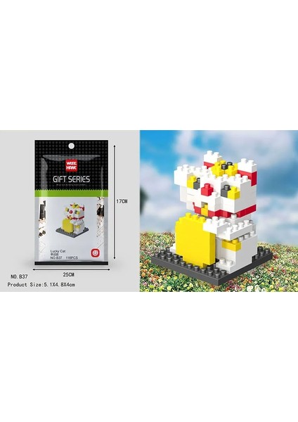 B37 Stili Wisehawk Mini Yapı Taşları Elmas Hayvan Modeli Çanta Tuğla Köpek Kedi Geyik Balık Serisi Oyuncaklar Çocuklar Için Hediyeler B24-D15 (Yurt Dışından)
