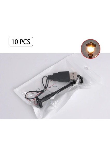 10 Adet 1200168-BY Tarzı Trafik Sokak Lambası Şehir Yapı Taşları Tuğlalar USB Bağlantı Noktası ve LED Işık Kiti USB Hub Işık Algılama Otomatik Anahtar Fit LEGO (Yurt Dışından)