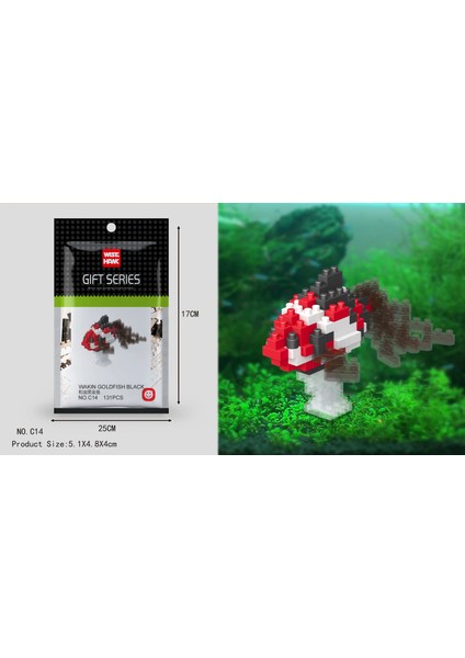 C14 Stili 1 Adet Hayvan Modeli Figürleri Mini Bloklar 3D Geyik Ayı Köpek Kedi Kartal Yapı Tuğlası Eğitici Oyuncak Çocuklar Için Doğum Günü Hediyesi Kız (Yurt Dışından)