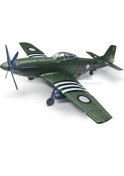 Yeşil Stil Mustang P-51D Fighter 4d Araya Modeli Amerikan Ikinci Dünya Savaşı P51 Uçak Tutkalsız 6 Renk Ayırma Hızlı Yerleştirme Oyuncak (Yurt Dışından)