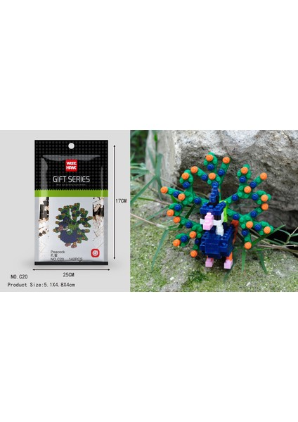 C20 Stili Wisehawk Mini Yapı Taşları Elmas Hayvan Modeli Çanta Tuğla Köpek Kedi Geyik Balık Serisi Oyuncaklar Çocuklar Için Hediyeler B24-D15 (Yurt Dışından)