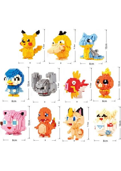 NO.237 Tarzı Kutu Yok 75 Stil Pokemon Blokları Küçük Karikatür Karikatür Picachu Hayvan Modeli Eğitim Oyunu Gra Tuğla Pokemon Oyuncakları (Yurt Dışından)