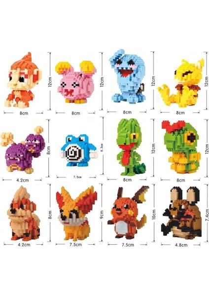 NO.237 Tarzı Kutu Yok 75 Stil Pokemon Blokları Küçük Karikatür Karikatür Picachu Hayvan Modeli Eğitim Oyunu Gra Tuğla Pokemon Oyuncakları (Yurt Dışından)