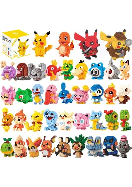 NO.237 Tarzı Kutu Yok 75 Stil Pokemon Blokları Küçük Karikatür Karikatür Picachu Hayvan Modeli Eğitim Oyunu Gra Tuğla Pokemon Oyuncakları (Yurt Dışından)