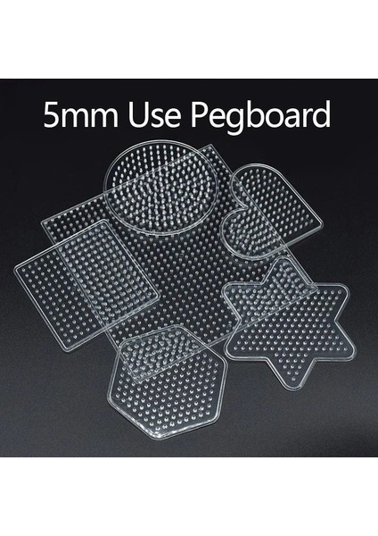 P02 Stili 5mm Pegboard Hama Boncuk 3D Bulmaca Şablonu Perler Demir Boncuklar Için Eğitici Oyuncaklar Sigorta Boncuk Yapboz Juguetes (Yurt Dışından)