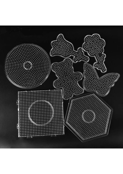 No.5 Tarzı 5mm Hama Boncuk Pegboard Şablon Oyuncak Dıy Perler Aracı Pupukou Boncuk Eğitim Tangram Yapboz Demir Boncuk (Yurt Dışından)