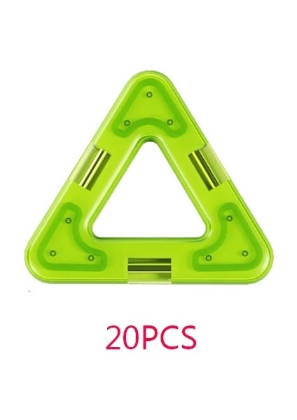 20PCS-ÜÇGEN Tarzı Keyamı Manyetik Oyuncaklar Büyük Boy Manyetik Bloklar Dıy Toplu Perakende Çocuk Oyuncakları Aksesuar Yapı Mıknatıs Modeli Eğitici Oyuncaklar (Yurt Dışından)