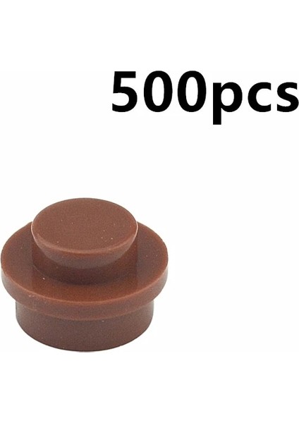 Koyu Kahverengi 500 Adet Tarzı Geç Yuvarlak 1x1 Nokta Dıy Yapı Taşları 1*1 Ince Figürler Lamba Tuğla Yaratıcı Eğitici Oyuncak Çocuk Için Uyumlu Zekâ (Yurt Dışından)