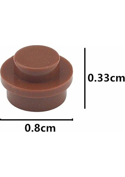 Koyu Kahverengi 500 Adet Tarzı Geç Yuvarlak 1x1 Nokta Dıy Yapı Taşları 1*1 Ince Figürler Lamba Tuğla Yaratıcı Eğitici Oyuncak Çocuk Için Uyumlu Zekâ (Yurt Dışından)