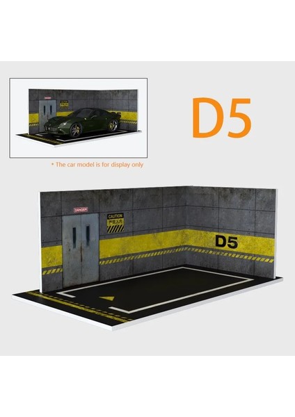 D5 Stili Ölçekli Plastik Dıy Modeli Pvc Otopark Uzay Sahne Garaj Ev Koleksiyonu Dekorasyon 1:32 Simülasyon Alaşım Araba Modeli Kiti (Yurt Dışından)