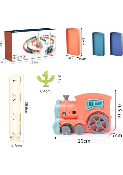 60 Adet Pembe Kutu Stili Çocuklar Domino Tren Araba Seti Ses Işık Otomatik Döşeme Domino Tuğla Renkli Domino Blokları Oyunu Eğitici Dıy Oyuncak Hediye (Yurt Dışından)