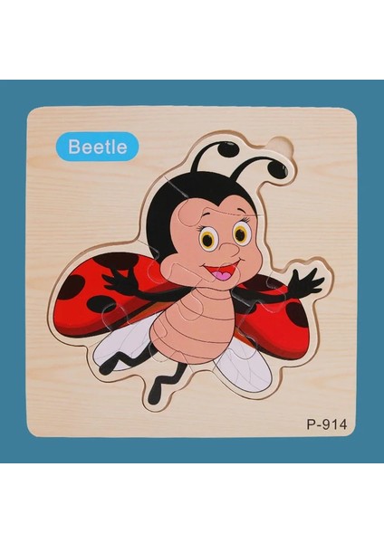 P914 Stili Çocuklar Ahşap 3D Yapboz Hayvan Trafik Araba Bebek Bilişsel Öğrenme Çocuklar Için Eğitici Oyuncaklar Zeka Oyunu Ahşap Oyuncak (Yurt Dışından)