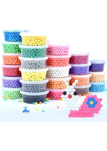 No.3 Tarzı Plastik Kutu Paketi 30 Renk 5mm Perlen Su Boncuk Sprey Aqua Sihirli Boncuklar Eğitici Bulmacalar Çocuk Oyuncak Için Pegboard (Yurt Dışından)