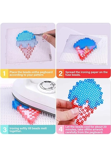 Lale Tarzı 5mm Hama Boncuk Oyuncak Dıy Pupukou Boncuk Aracı Eğitim Tangram Yapboz Pegboard Şablon Çocuk Oyuncakları Çocuklar Için (Yurt Dışından)