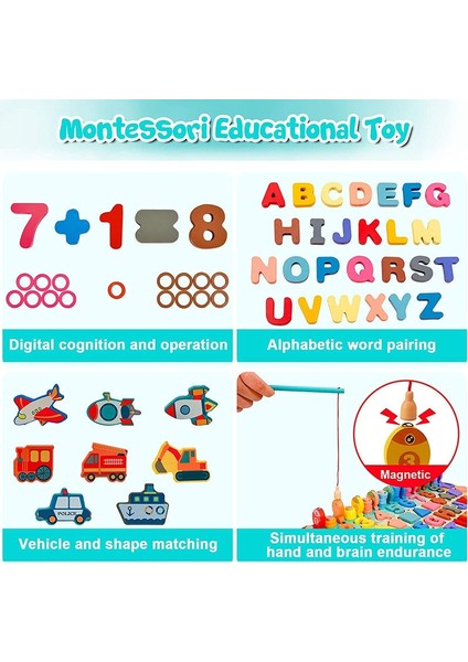 Dinozor Tarzı 3D Ahşap Montessori Eğitici Ahşap Oyuncaklar Okul Öncesi Sayma Geometri Meşgul Masa Oyunları Çocuklar Için Sıralayıcı Balık Tutma Matematik Öğrenin (Yurt Dışından) indirimleri