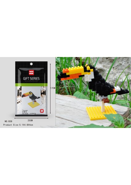 B38 Stili Wisehawk Mini Yapı Taşları Elmas Hayvan Modeli Çanta Tuğla Köpek Kedi Geyik Balık Serisi Oyuncaklar Çocuklar Için Hediyeler B24-D15 (Yurt Dışından)