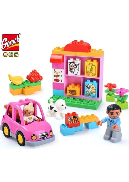 GGL1039 Stili Pembe Şehir Kız Prenses Figürü Aile Evi Çocuklar Büyük Boy Yapı Taşları Eğitici Tuğlalar Oyuncaklar Hediyeler ile Uyumlu (Yurt Dışından) fırsatları