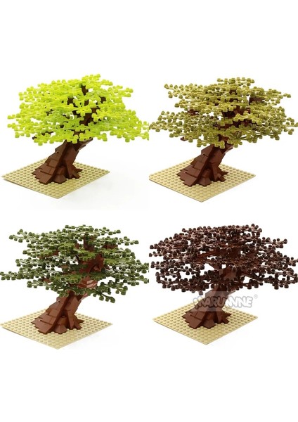 Açık Yeşil Ağaç Seti Stili Marumine Moc Tuğla Ağacı Plakalı Set Modeli Yapı Kiti Blokları Bitki Aksesuarları Çim Parçaları Dekorasyon Sahne Oyuncaklar (Yurt Dışından) fırsatları