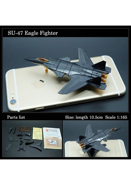 14 Su-47 Stili :165 4d Plastik Montajlı Uçak 12 cm Askeri Savaş Uçağı Militaire Helikopter Koleksiyonu Çocuklar Için Sandplay Oyuncak (Yurt Dışından)