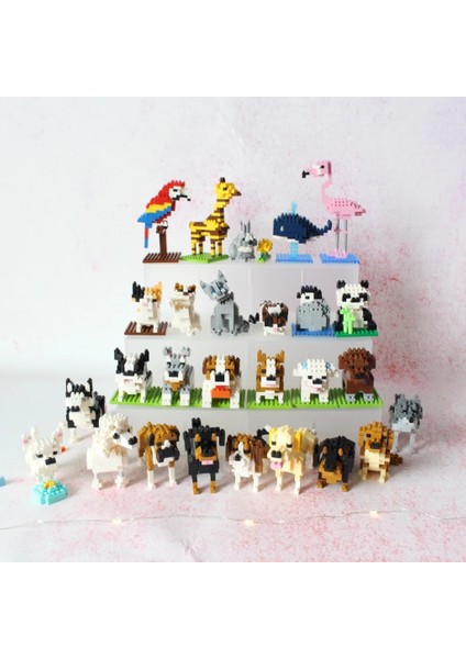 A11 Stili Wisehawk Elmas Mini Yapı Taşları Hayvan Oyuncak Çanta Yapı Taşları A1-B26 Çocuklar Için Köpek Kedi Kuş Hayvan Serisi Hediyeler (Yurt Dışından)