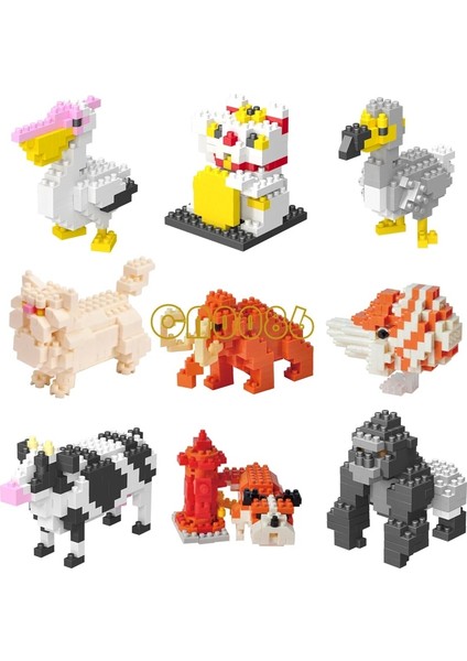 B38 Stili Wisehawk Mini Yapı Taşları Elmas Hayvan Modeli Çanta Tuğla Köpek Kedi Geyik Balık Serisi Oyuncaklar Çocuklar Için Hediyeler B24-D15 (Yurt Dışından)