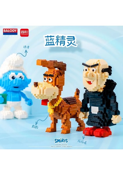 NO.18356 Stil Kutu Yok Karikatür Şirinler Mini Bloklar Küçük Tuğlalar Anime Yapı Koleksiyonu Oyuncak Juguetes Müzayede Figürü Çocuklar Hediyeler Kız Mevcut Doğum Günü (Yurt Dışından) fırsatları