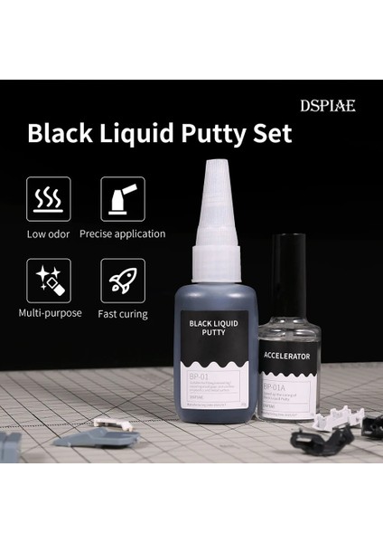 Bp-02-Bp-A Stili Dspıae Siyah Beyaz Sıvı Macun Set Modeli Dikişsiz Dolgu Özel Sıvı Siyah Toprak Dolgu Takımı Hobi Yapı Aletleri (Yurt Dışından)