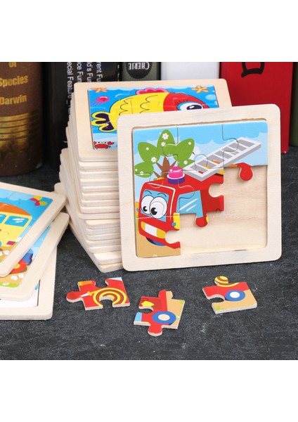 8 Balık Stili 11*11 cm 3D Ahşap Bulmaca Bebek Oyuncakları Karikatür Hayvan Trafik Tangram Yapboz Erken Öğrenme Çocuklar Için Eğitici Oyuncaklar (Yurt Dışından)