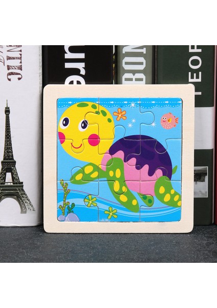 8 Balık Stili 11*11 cm 3D Ahşap Bulmaca Bebek Oyuncakları Karikatür Hayvan Trafik Tangram Yapboz Erken Öğrenme Çocuklar Için Eğitici Oyuncaklar (Yurt Dışından)