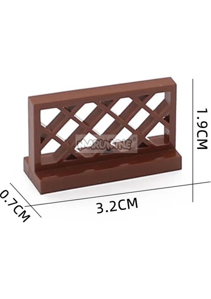 3185 Kahverengi Stil Marumine Moc Şehir Aksesuarları Tuğlalar Çit Korkuluk Merdivenler Ev Bahçe Oyuncak Inşaat Yapı Taşları Parçaları Parçaları (Yurt Dışından)