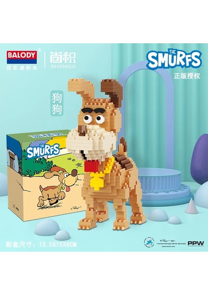 NO.18352 Stili Kutu Yok Karikatür Şirinler Mini Bloklar Küçük Tuğlalar Anime Yapı Koleksiyonu Oyuncak Juguetes Müzayede Figürü Çocuklar Hediyeler Kız Mevcut Doğum Günü (Yurt Dışından)