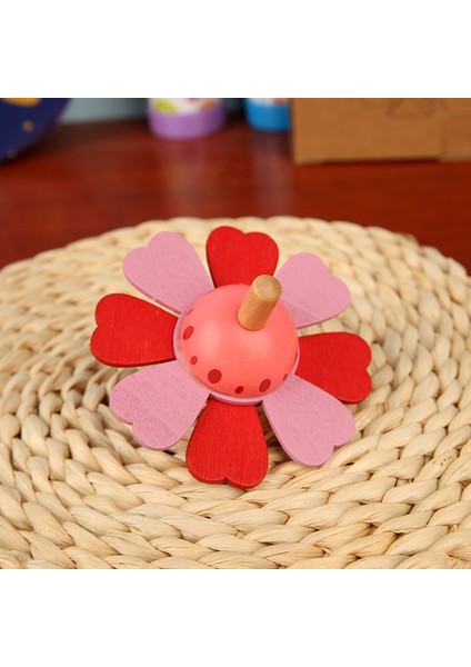Pembe Tarzı Çocuklar Ahşap Çiçek Döndür G Üst Ahşap Klasik Oyuncak Çocuklar Için Çocuklar Zeka Geliştirmek Eğitim Montessori Oyuncakları (Yurt Dışından)