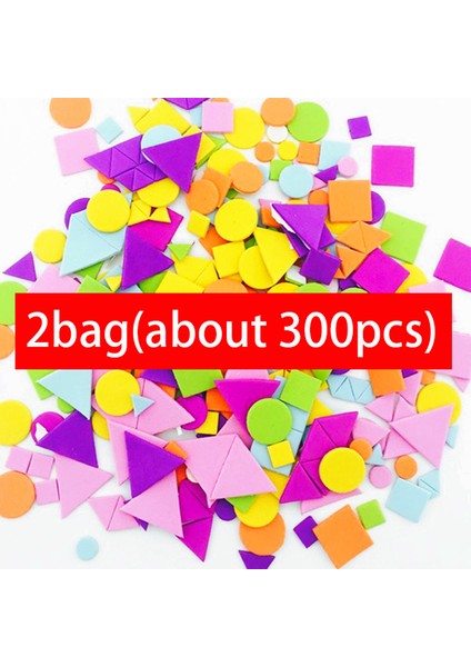 Yaklaşık 300 Adet Tarzı Geometri Kendinden Yapışkanlı Köpük Çıkartmalar Chidlren Çocuklar Eğitim Mini Eva Bulmaca Kız Erkek Yaratıcı Sanat Zanaat Oyuncaklar Için Yapışkan Oyun (Yurt Dışından)
