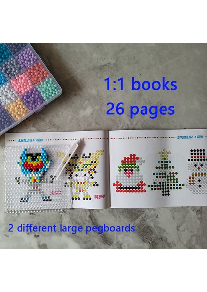 Siyah Stil Perlen Dolum Hama Boncuk Bulmaca 3D El Yapımı Sihirli 5mm Dıy Su Püskürtme Boncuk Seti Top Oyunları Çocuk Oyuncakları Kızlar Için Kitaplar 1:1 (Yurt Dışından) indirimleri