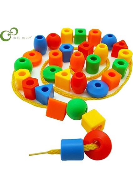 50GEOMETRI BEAD2ROPE Stili Boncuk Oyuncaklar Geometrik Şekil Boncuklar Tel Çekme Boncuk Oyunu Bebek Çocuklar Için Eğitici Oyuncak Çocuk El Sanatları Boncuk Oyuncak (Yurt Dışından) fiyatları