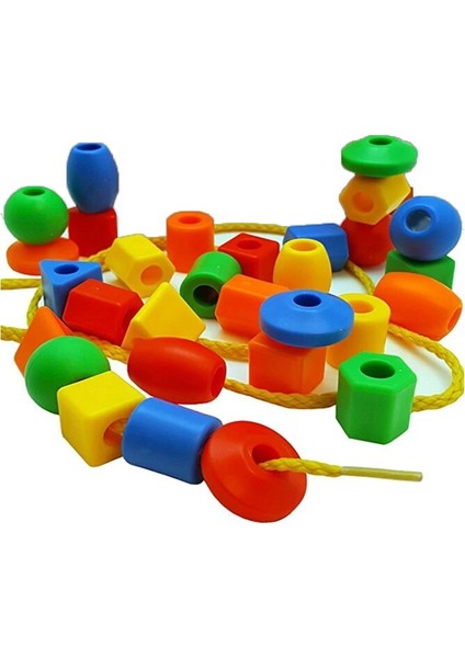 50GEOMETRI BEAD2ROPE Stili Boncuk Oyuncaklar Geometrik Şekil Boncuklar Tel Çekme Boncuk Oyunu Bebek Çocuklar Için Eğitici Oyuncak Çocuk El Sanatları Boncuk Oyuncak (Yurt Dışından) fırsatları