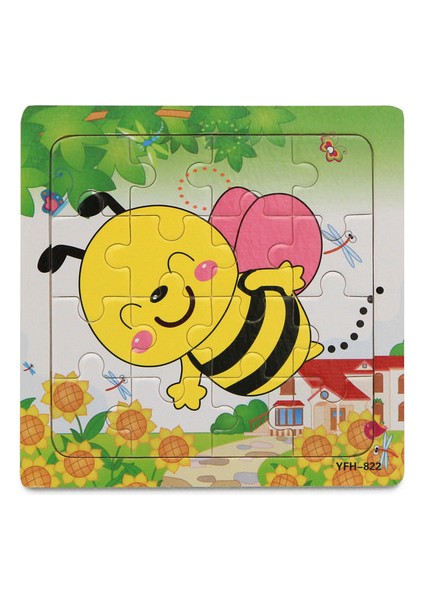 No.1 Tarzı Artoon Beezürafa Ahşap Hayvan 3D Bulmaca Yapboz Ahşap Montessori Oyuncaklar Zeka Çocuklar Için Bebek Erken Eğitici Oyuncak (Yurt Dışından)