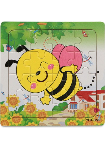 No.1 Tarzı Artoon Beezürafa Ahşap Hayvan 3D Bulmaca Yapboz Ahşap Montessori Oyuncaklar Zeka Çocuklar Için Bebek Erken Eğitici Oyuncak (Yurt Dışından)