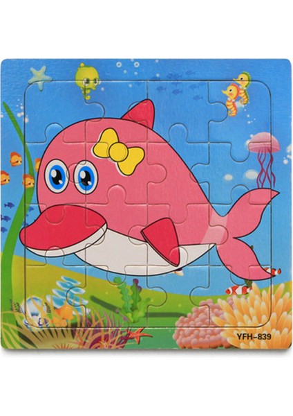 No.1 Tarzı Artoon Beezürafa Ahşap Hayvan 3D Bulmaca Yapboz Ahşap Montessori Oyuncaklar Zeka Çocuklar Için Bebek Erken Eğitici Oyuncak (Yurt Dışından)