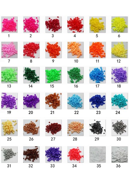 No.24 Tarzı Pcslot 36 Renk 5 mm Hıghgrade Hama Boncuk Diy Oyuncak Seçebilirsiniz Gıda Sınıfı Perler Pupukou Sigorta Boncuk Bulmaca Oyuncak (Yurt Dışından)