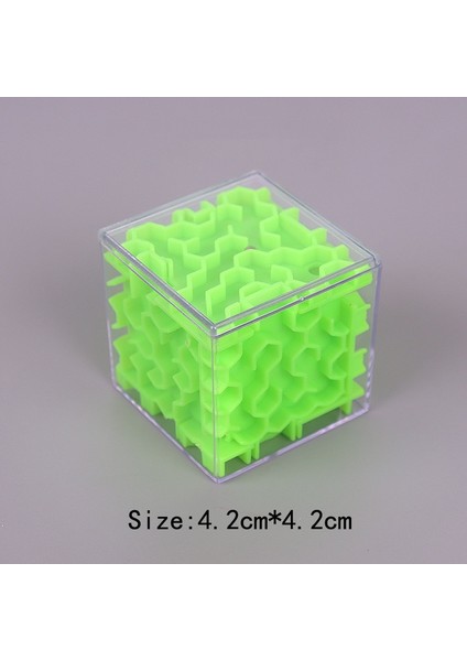 Yeşil 4.2cm Stili 3D Labirent Sihirli Küp Altı Taraflı Bulmaca Hız Küp Haddeleme Topu Sihirli Küpler Labirent Oyuncaklar Çocuklar Için Montessori Eğitici Oyuncaklar (Yurt Dışından)