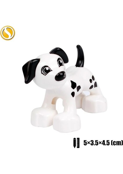 Beyaz Köpek Stili Büyük Parçacıklar Yapı Taşları Domuz Inek Tavuk Koyun Tuğla Aksesuar Çocuk Dıy Oyuncaklar Büyük Boy Blok Hayvanlar ile Uyumlu (Yurt Dışından)