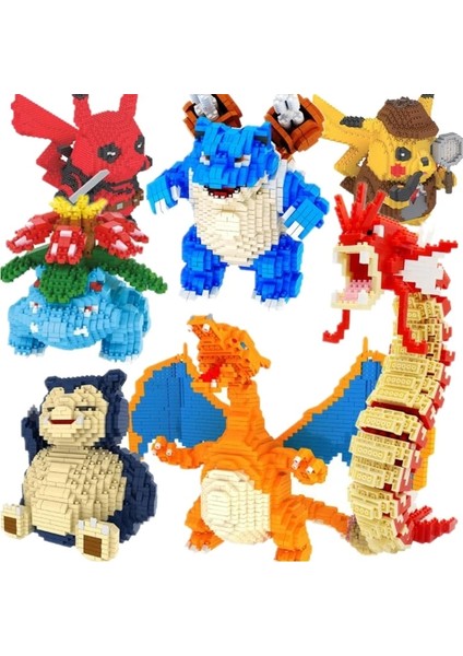 7080 Kutu Stili Yok Pokemon Yapı Taşları Uyumlu Karikatür Poke Anime Topu Pikachued Diamond M Tuğla Oyuncak Oyunu (Yurt Dışından)