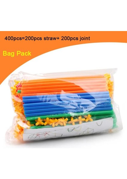 400 Adet Tarzı Pcs Plastik 4d Saman Yapı Taşları Ortak Komik Gelişim Oyuncaklar Bebek Eğitimi Için Geometrik Şekil Blok Oyuncaklar Oynarken (Yurt Dışından)