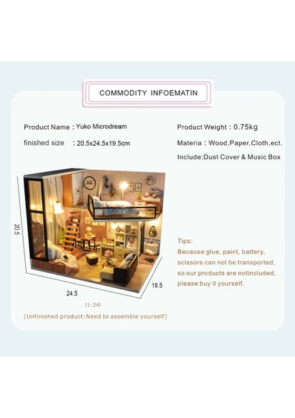 M032 Stili Cutebee Dıy Dollhouse Kiti Ahşap Bebek Evleri Minyatür Dollhouse Mobilya Kiti Çocuklar Için LED Oyuncaklar ile Noel Hediyesi TD16 (Yurt Dışından) modelleri