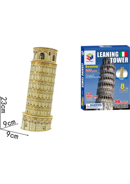 Empirestate Bina Stili 3D Dünya Yapboz Dünya Inşaat Modeli Kiti Dıy Craft Oyuncak Çocuklar Çocuklar Için Eğitici Oyuncaklar Hediyeler (Yurt Dışından)