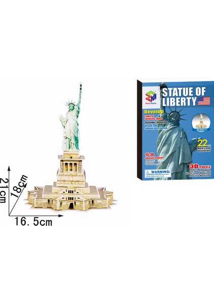 Empirestate Bina Stili 3D Dünya Yapboz Dünya Inşaat Modeli Kiti Dıy Craft Oyuncak Çocuklar Çocuklar Için Eğitici Oyuncaklar Hediyeler (Yurt Dışından)