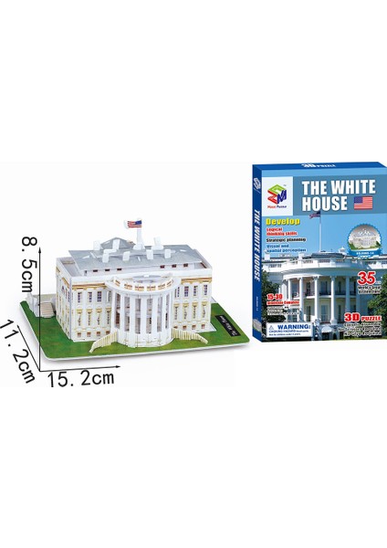 Empirestate Bina Stili 3D Dünya Yapboz Dünya Inşaat Modeli Kiti Dıy Craft Oyuncak Çocuklar Çocuklar Için Eğitici Oyuncaklar Hediyeler (Yurt Dışından)