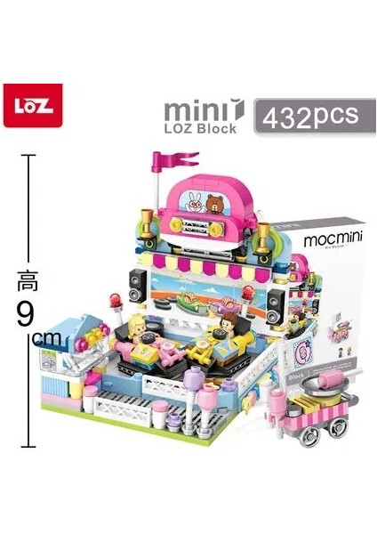 NO.1728 Tarzı Loz Yapı Taşları Dönme Dolap Oyuncaklar Bir Atlıkarınca Plastik Montaj Blokları Çocuk Oyuncağı Eğitici Dıy Mimarisi Modeli 1718 (Yurt Dışından)